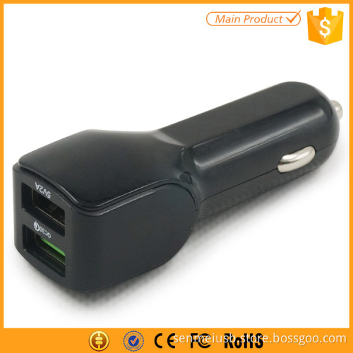 QC 2.0 2 Port USB Car Charger Micro USB